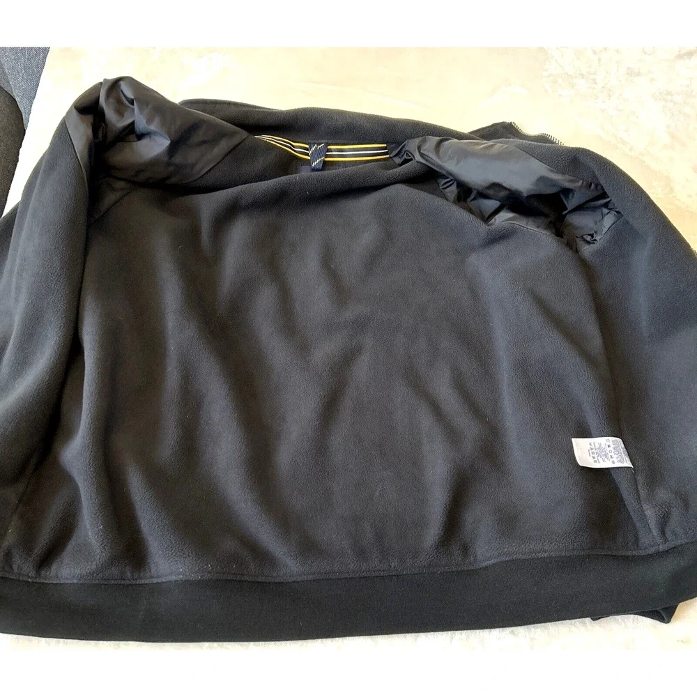 Lands' End Men's Squall Windproof Fleece Lined Zip Jacket XXL 50-52 Navy Blue